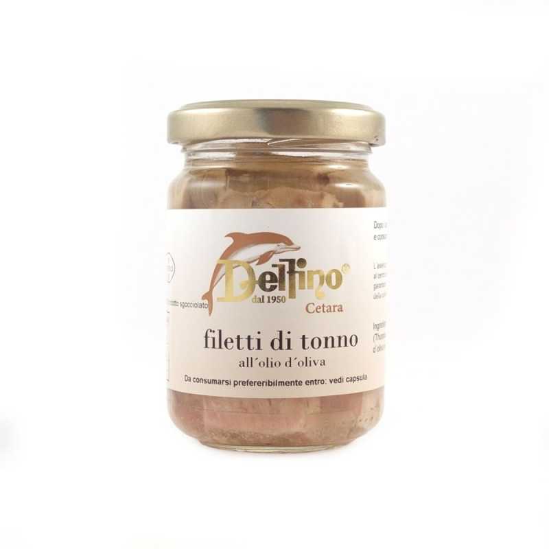 Tuna fillets in olive oil